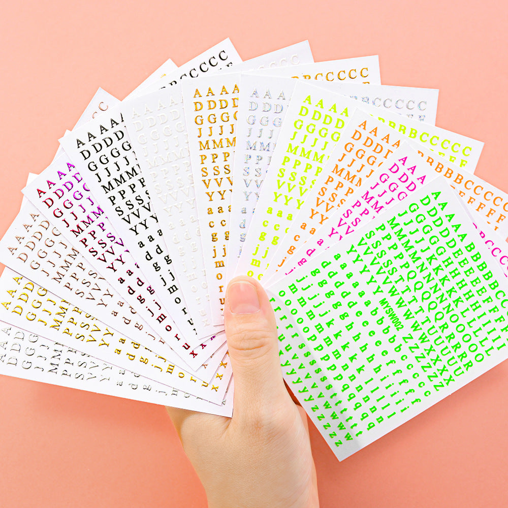 Decorative Alphabet Nail Art Stickers