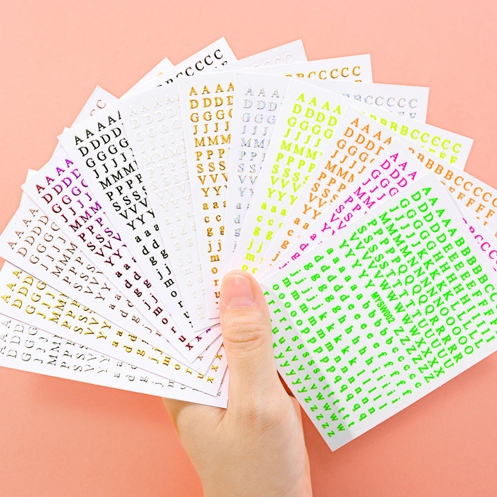 Decorative Alphabet Nail Art Stickers