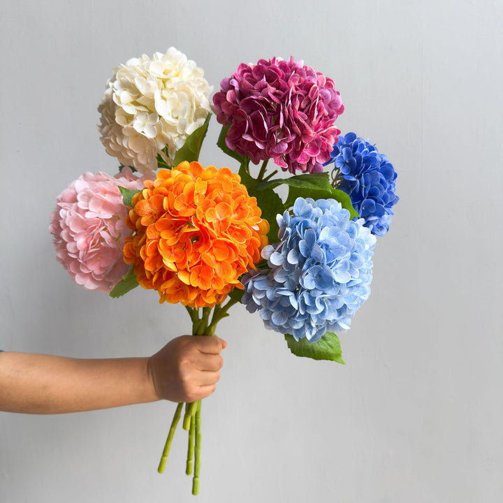 Faux Hydrangea Flower Arrangement