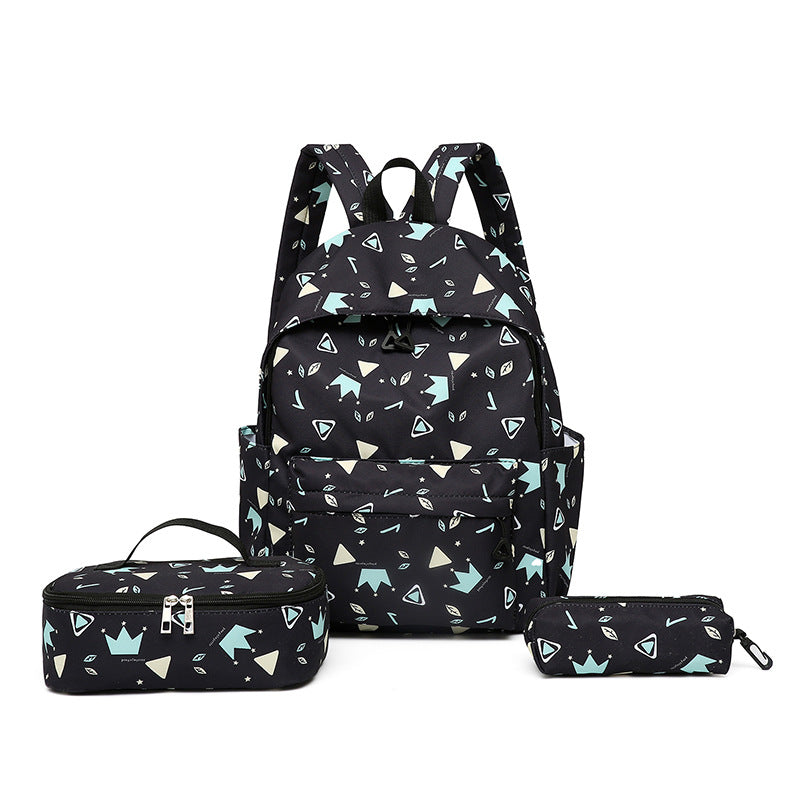 Stylish backpack with separate lunch container and pencil case Kalsten