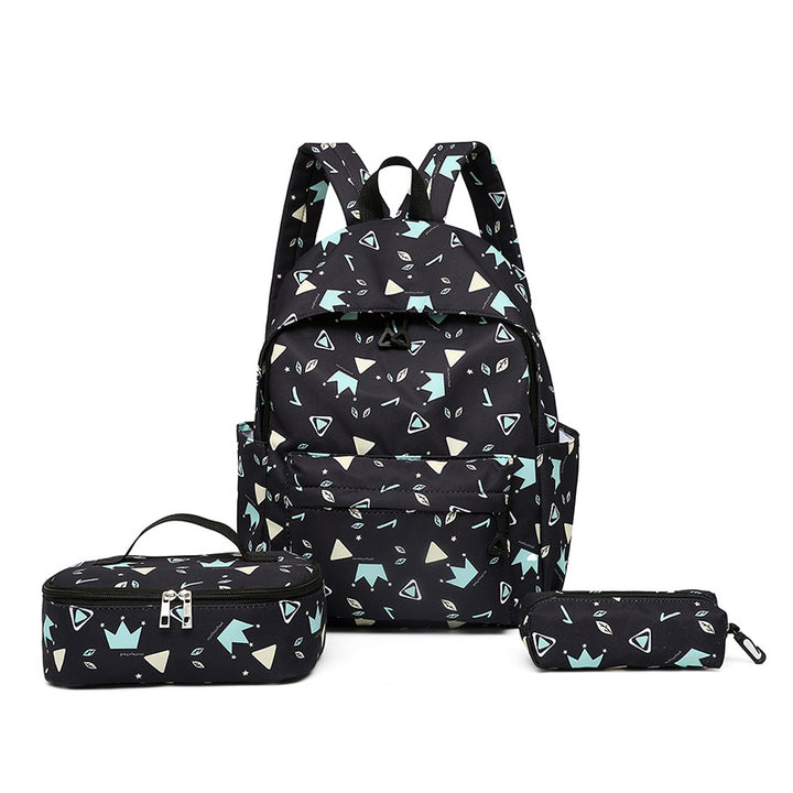 Stylish backpack with separate lunch container and pencil case Kalsten