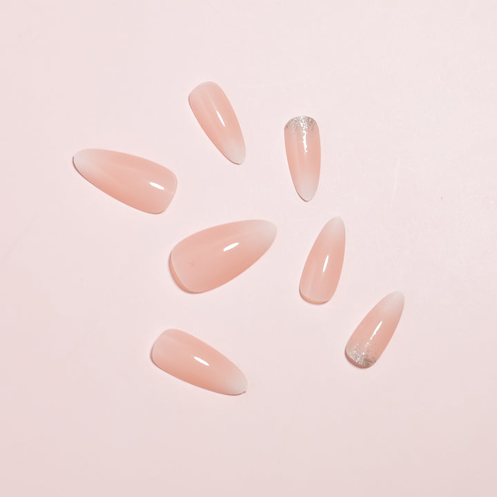 Premium Glossy Almond-Shaped Press-On Nail Tips Set Kalsten