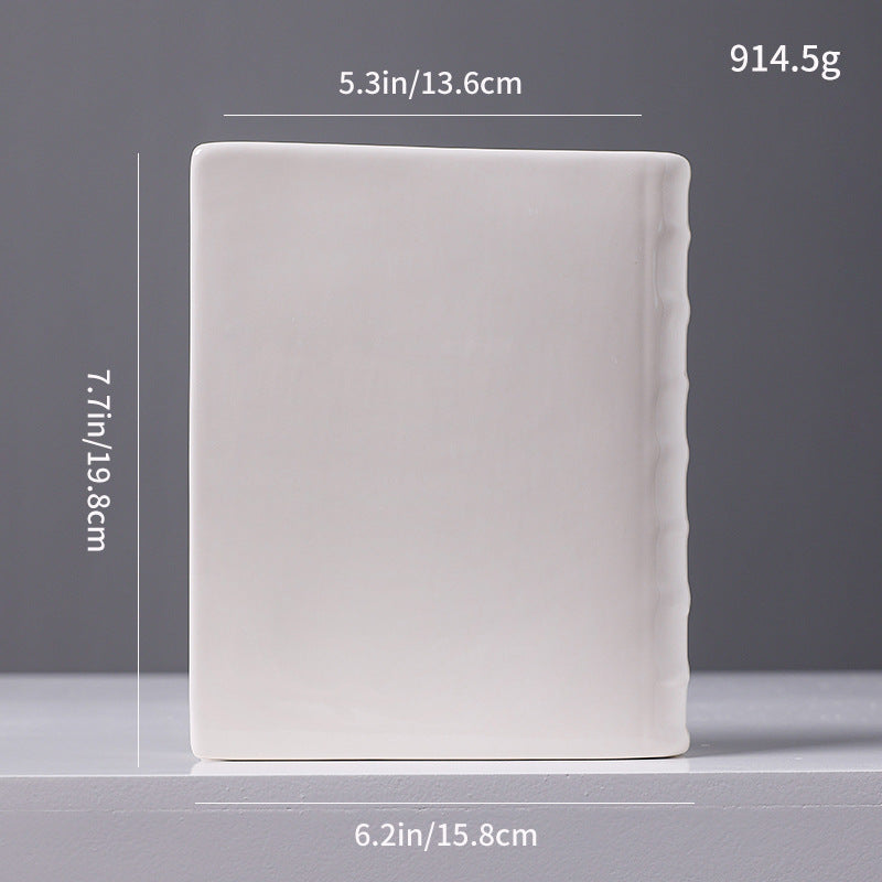 Decorative Book-Shaped Ceramic Sculpture Kalsten