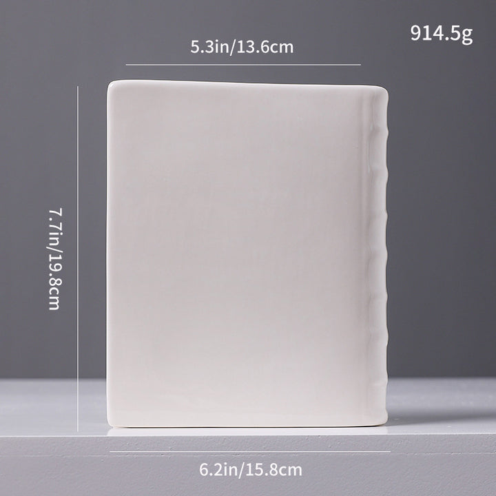 Decorative Book-Shaped Ceramic Sculpture Kalsten