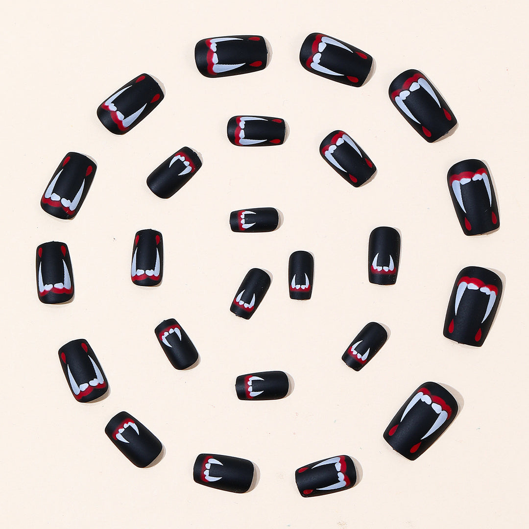 Vampire-Themed Acrylic Nail Art Set Kalsten