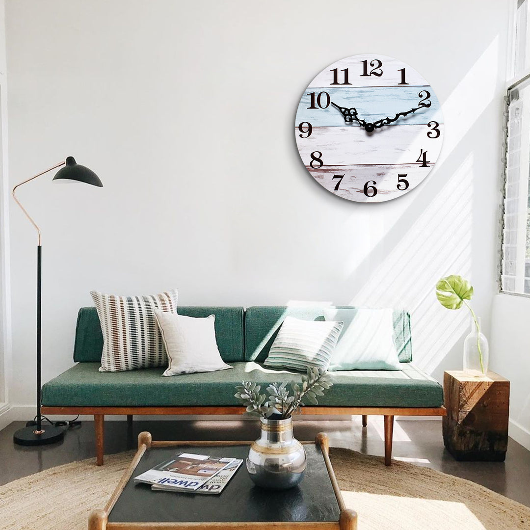 Wall clock in rustic wood design Kalsten