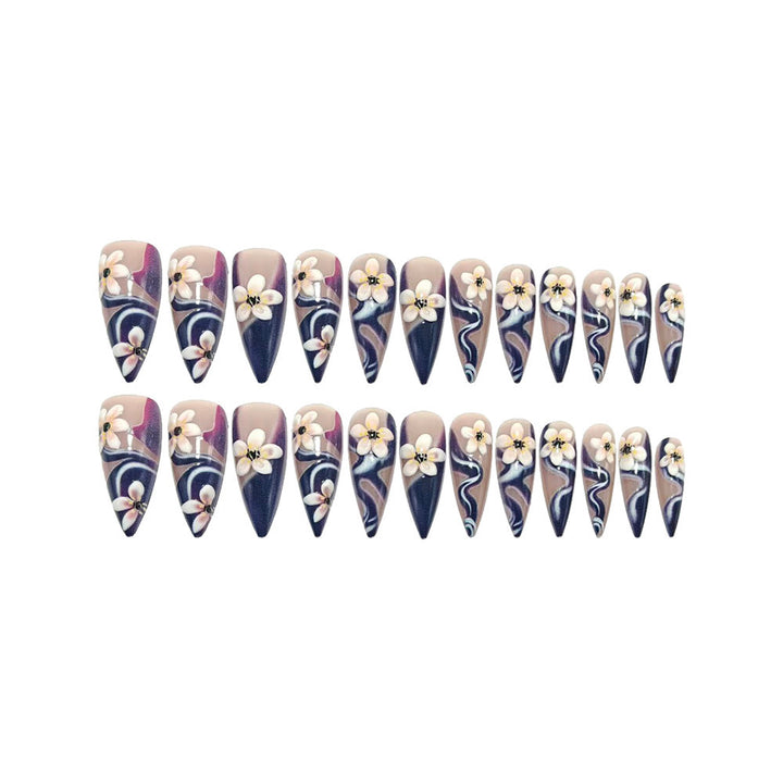 Artificial nails in elegant floral design Kalsten
