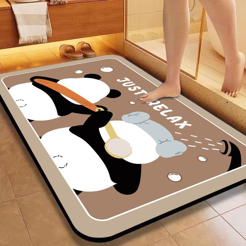 Cartoon Dog-Themed Bath Mat Kalsten