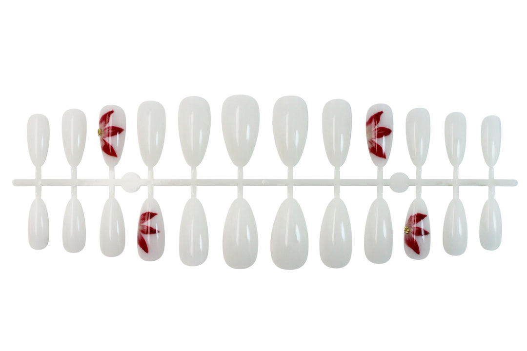 Artificial nail set with elegant flower decorations Kalsten