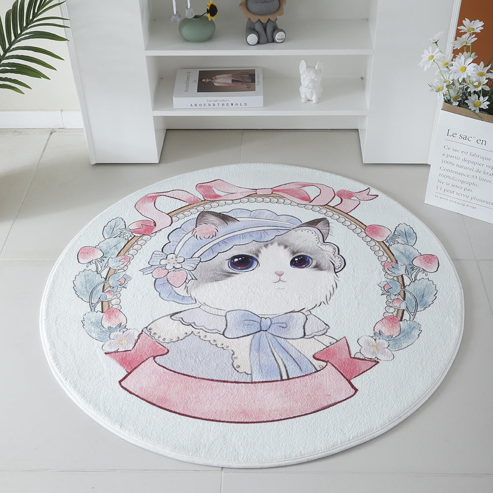 Cat-Themed Round Area Rug Kalsten