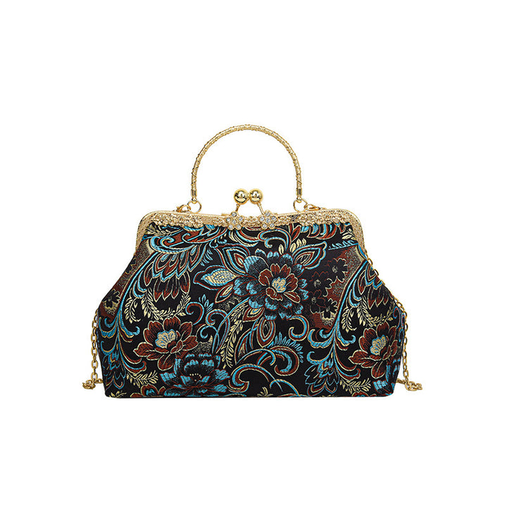 Vintage Floral Clutch Bag