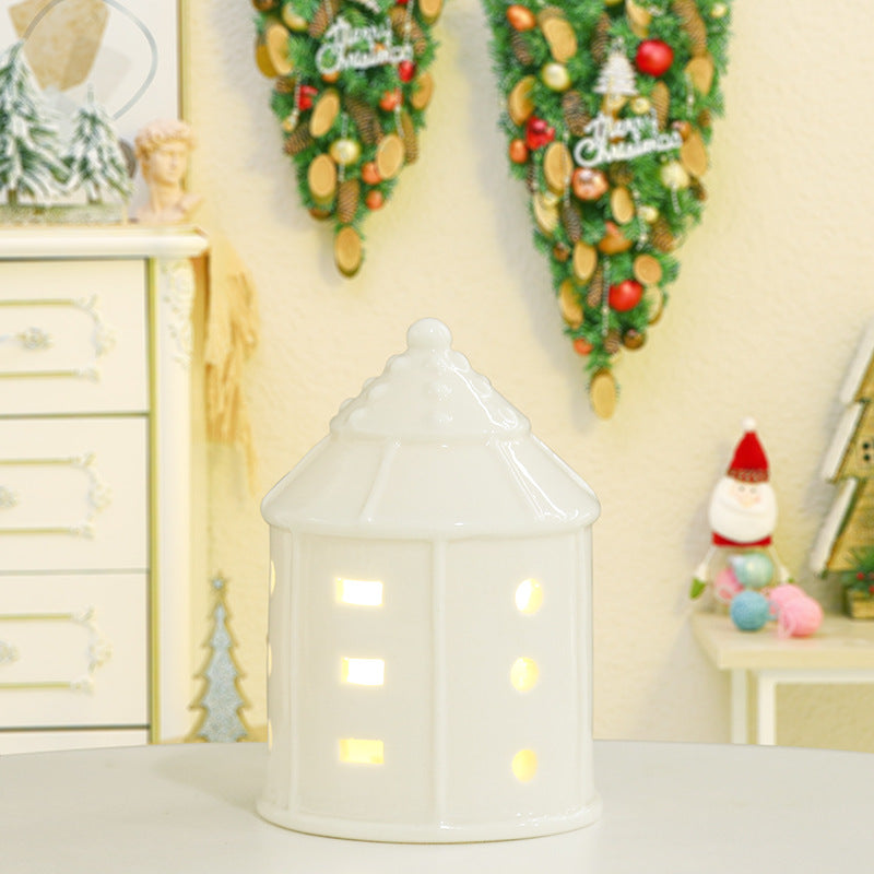 Decorative Ceramic House Lantern Kalsten 1790310210