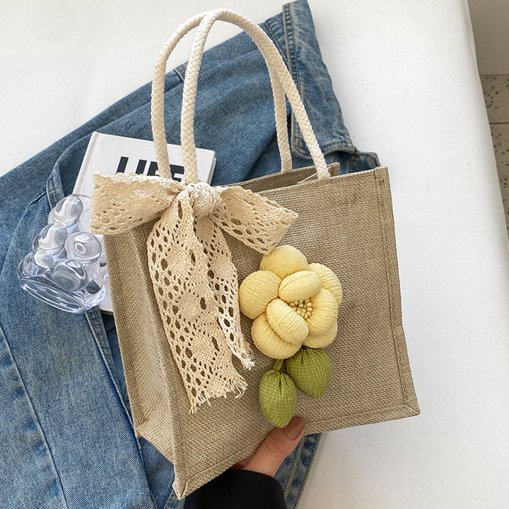 Floral Embellished Tote