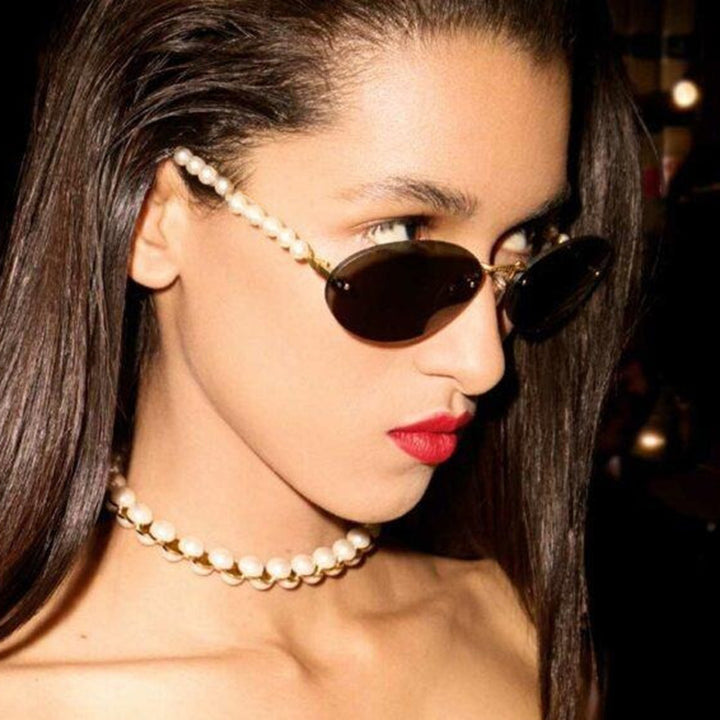 Women's stylish oval sunglasses with elegant embellishments Kalsten