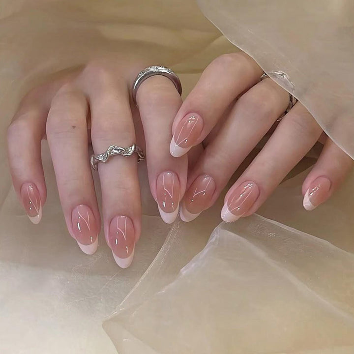 Elegant French Tip Press-On Nails Kalsten 1789388962