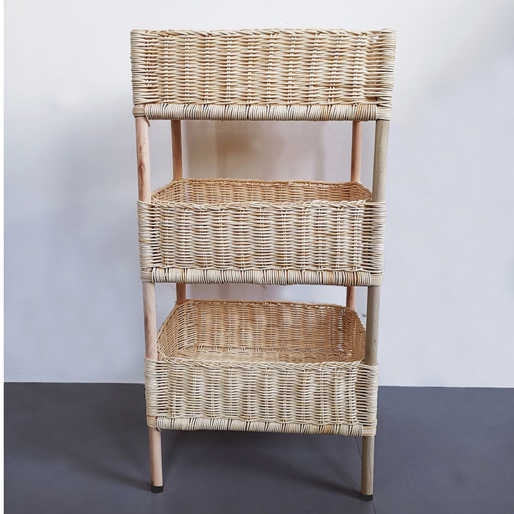 Versatile shelf cart with woven baskets Kalsten