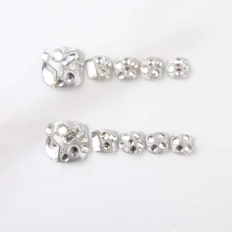 Rhinestone-Embellished Stylish Slide Sandals
