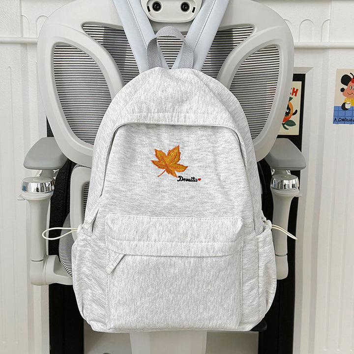 Casual Embroidered Leaf Backpack Kalsten