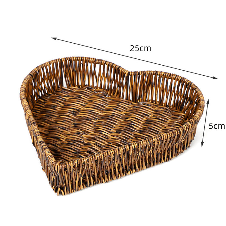 Heart-Shaped Woven Storage Basket Kalsten