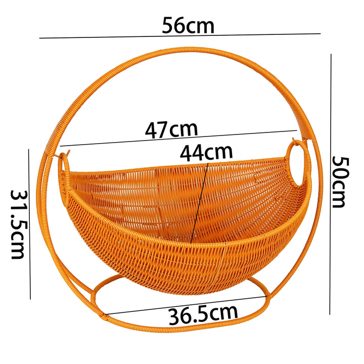 Modern Wicker Fruit Bowl with Stand Kalsten