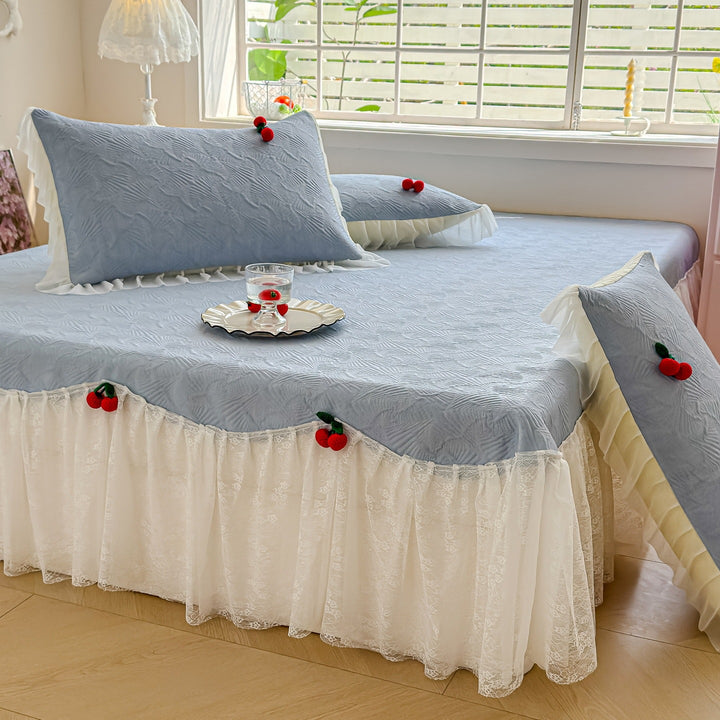 Women's bedspread with playful ruffle design and elegant texture Kalsten