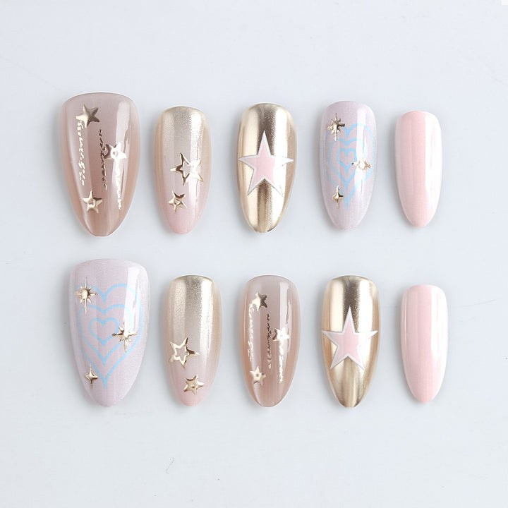Star-Embellished Press-On Nail Set Kalsten