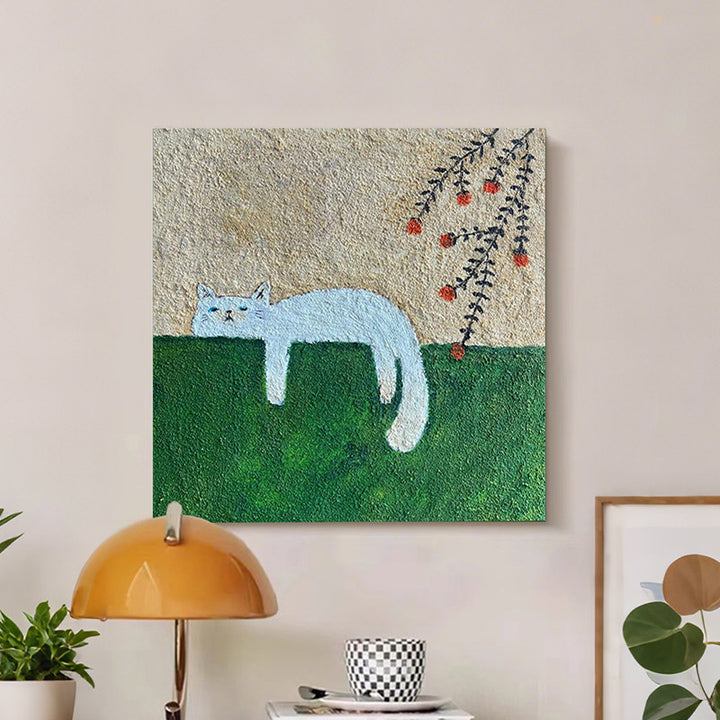 Abstract Cat Canvas Art
