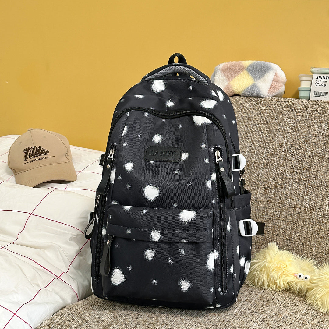 Playful Dot-Printed School Backpack Kalsten