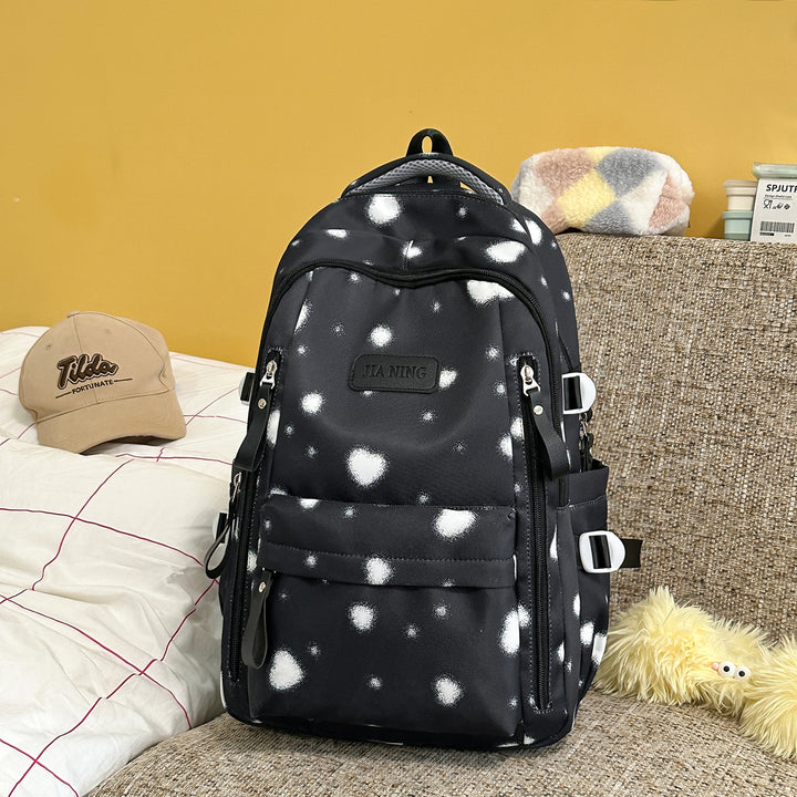 Playful Dot-Printed School Backpack Kalsten