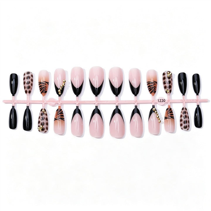 Art nail set with elegant animal and glitter patterns Kalsten