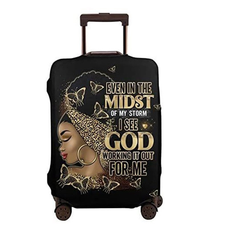 Women's hard-shell suitcase with unique skull and rose design Kalsten