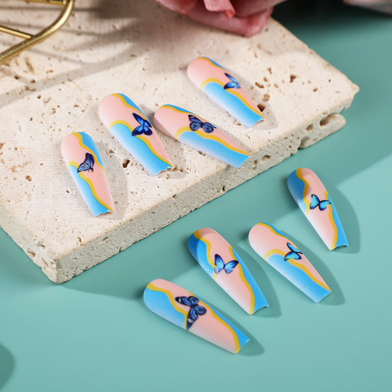 Artificial nails with creative floral designs Kalsten