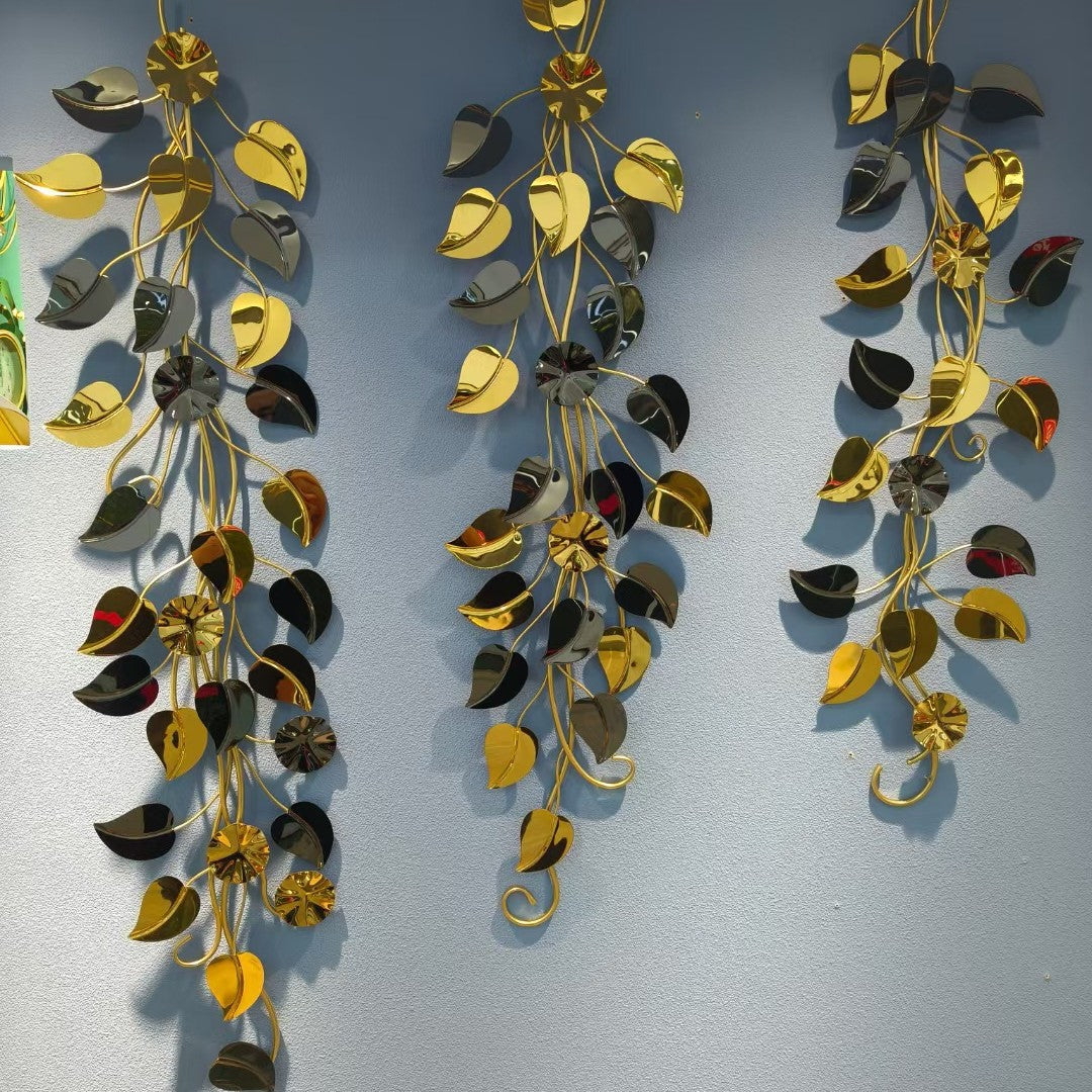 Floral Wall Clock with Leaf Design Kalsten