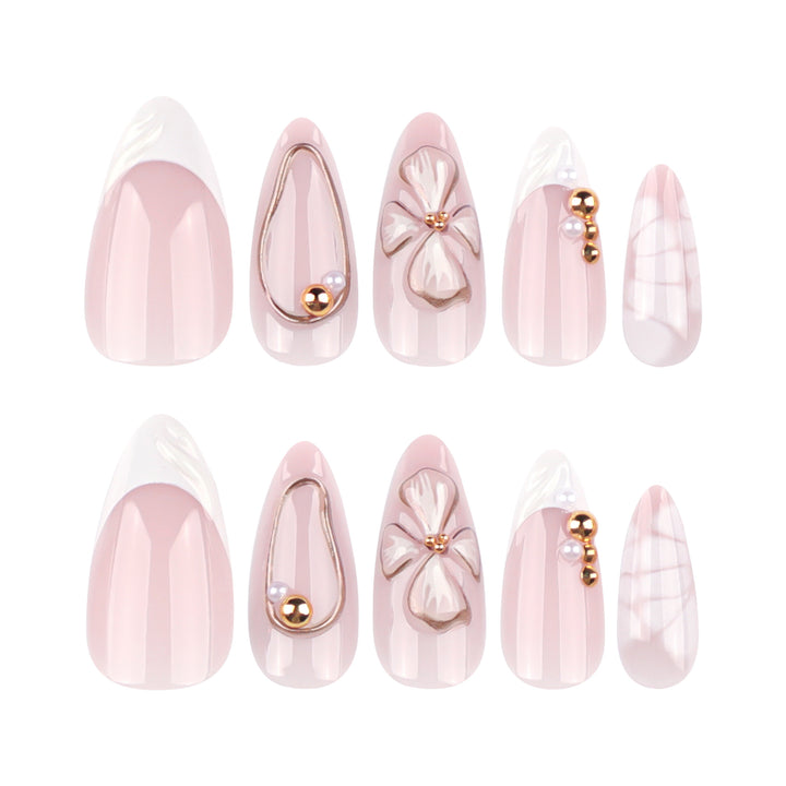 Artful stiletto nails with floral and shimmering decor Kalsten