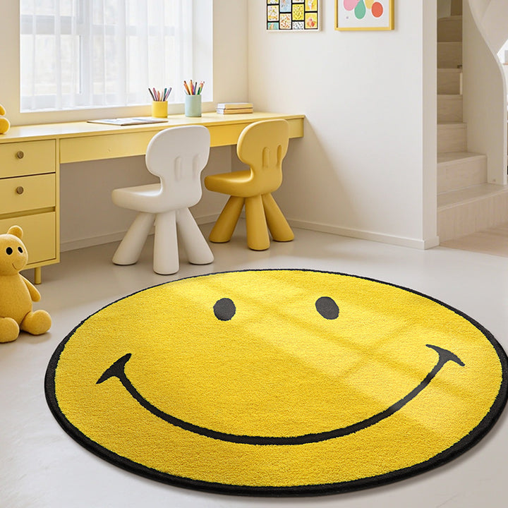 Playful Smiley Face Area Rug Kalsten