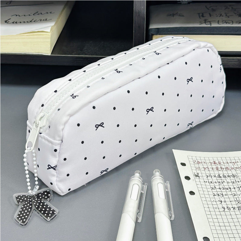 Polka Dot Patterned Pencil Case