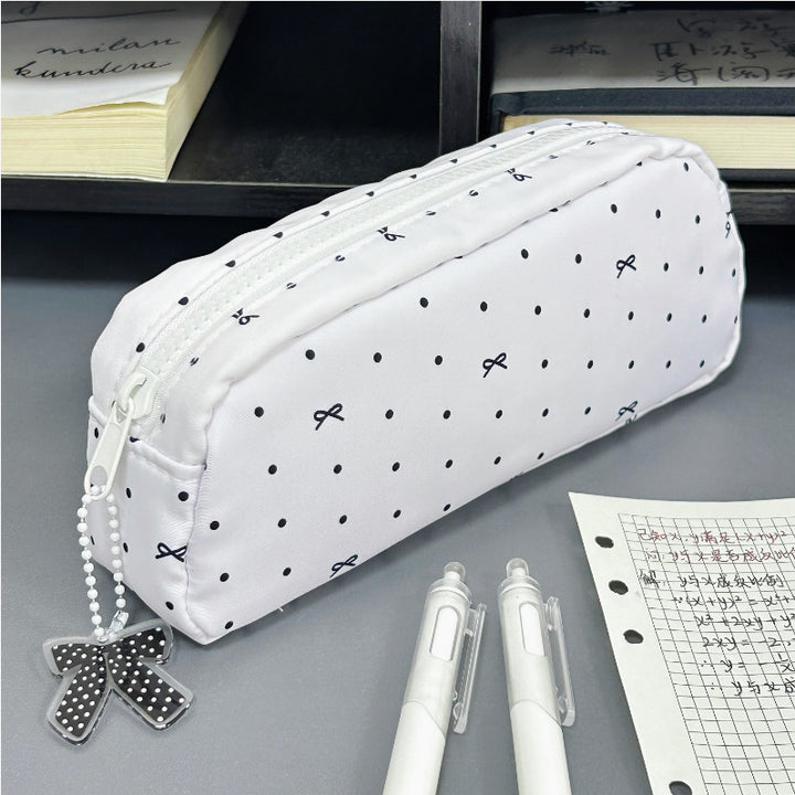 Polka Dot Patterned Pencil Case
