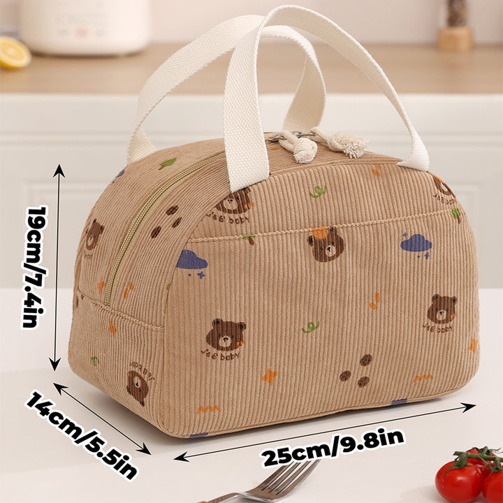 Insulated Heart Print Lunch Tote Kalsten