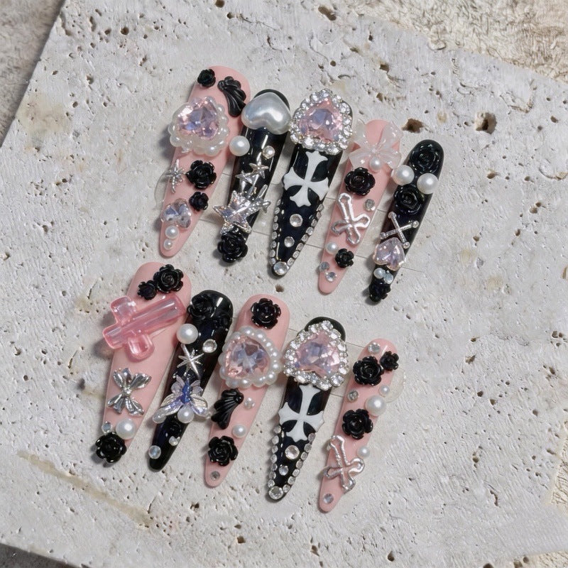 Gothic Decorative Press-On Nail Art Set