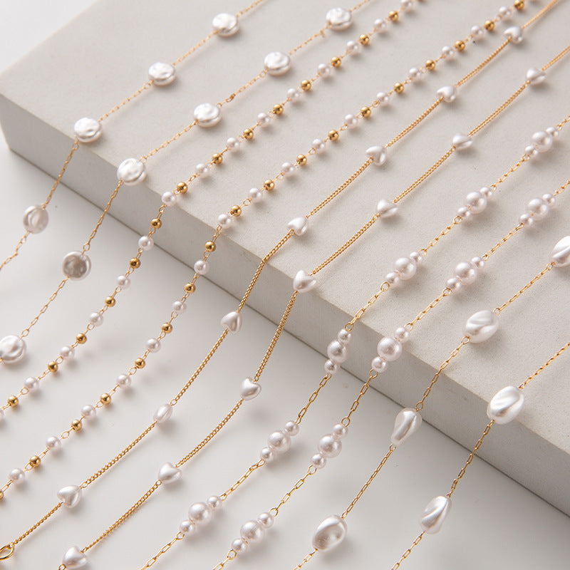 Pearl-Accented Eyewear Chain Kalsten