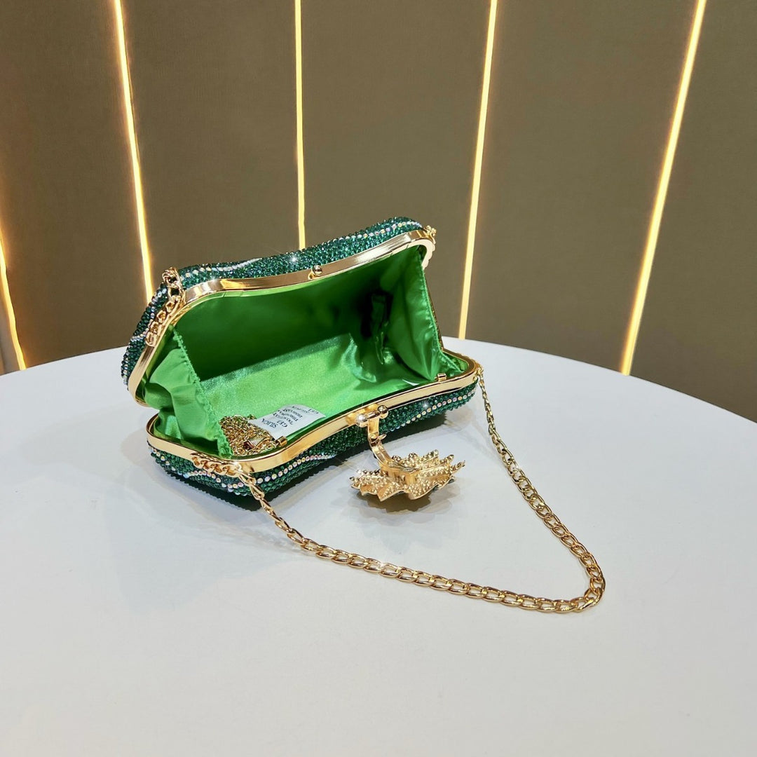 Rhinestone-Studded Evening Purse