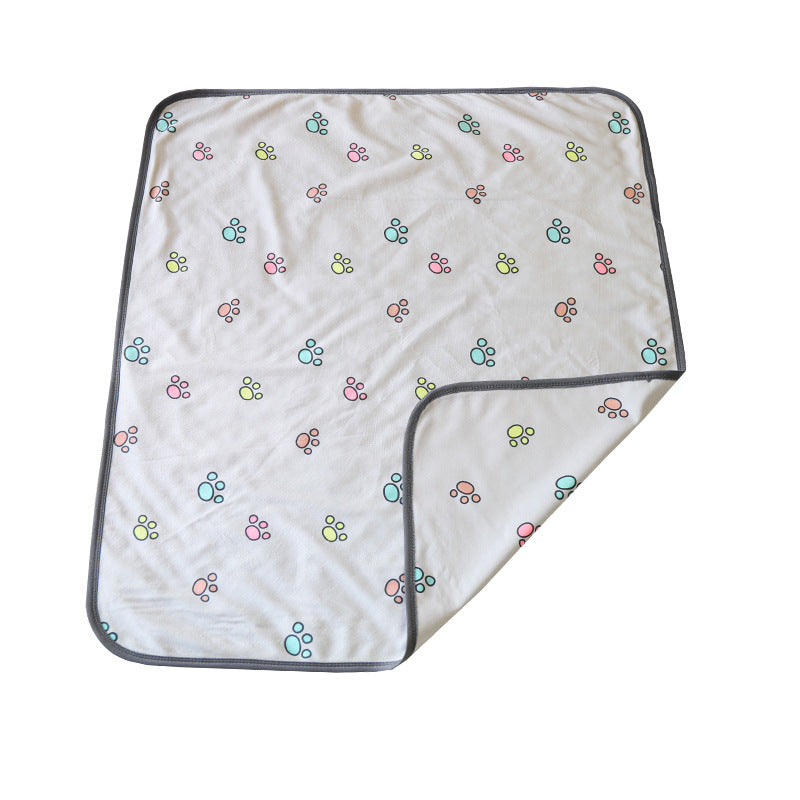 Women's Plush Pet Lounger Mat with Cute Paw Print Kalsten