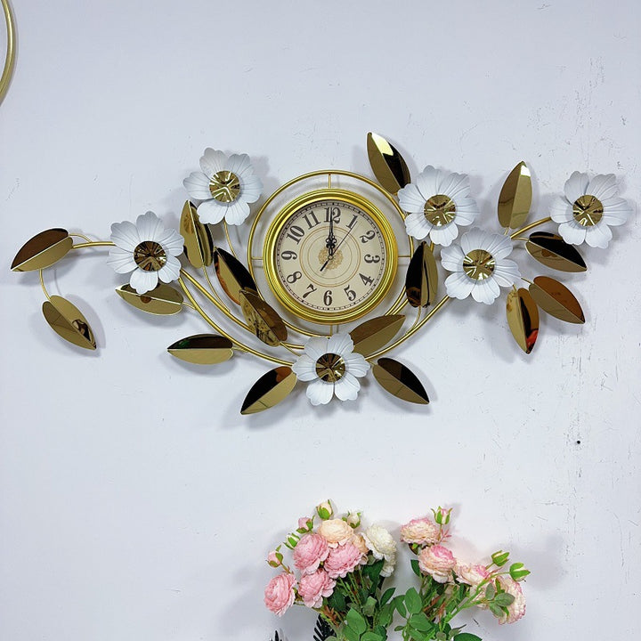 Floral Wall Clock Art Decor Kalsten
