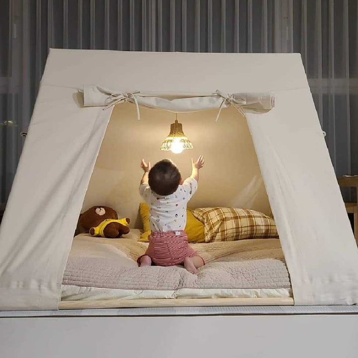 Handmade hanging lamp made of natural material Kalsten