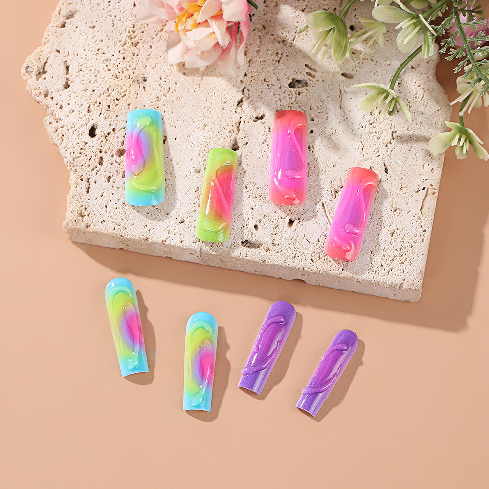 Trendy Colored Artificial Nails Kalsten