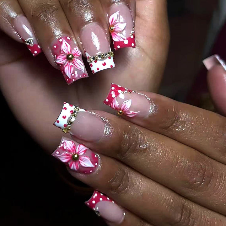Decorative Floral Nail Art Extensions Kalsten