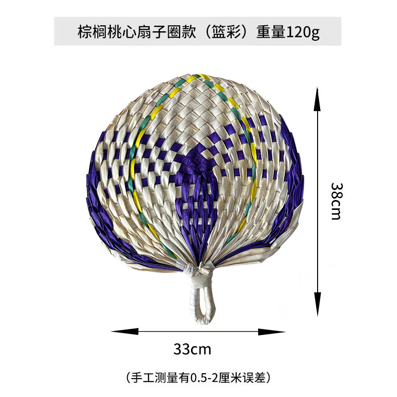 Women hand-woven fan made of natural material Kalsten