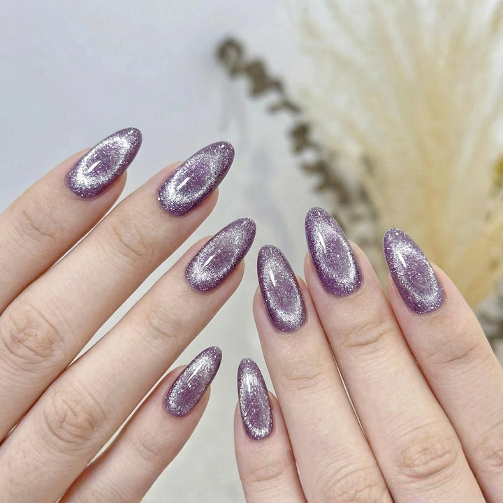 Glittering Gel Press-On Nail Tips