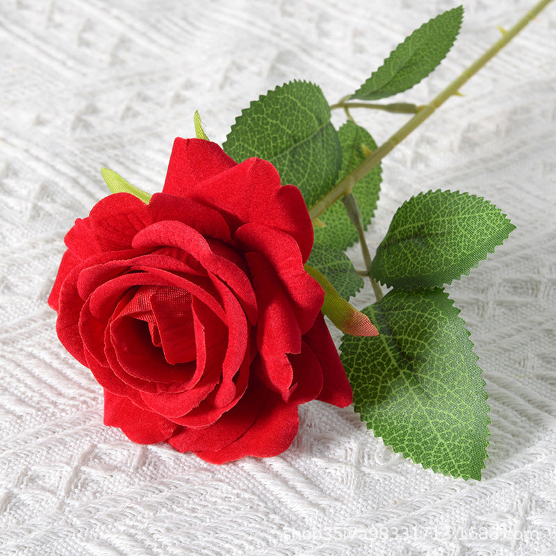 Realistic Silk Rose Decoration