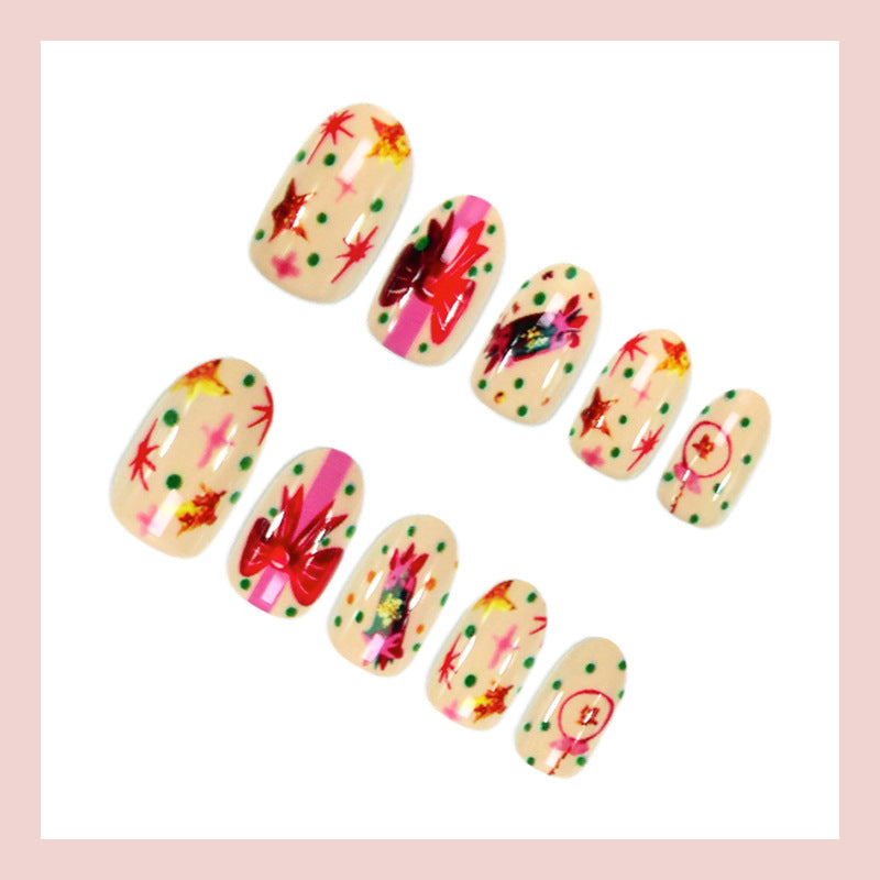 Nail art set with creative flower and dot designs Kalsten
